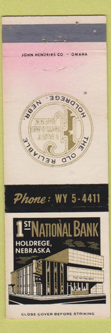 Matchbook Cover - 1st National Bank Holdrege NE STAINED