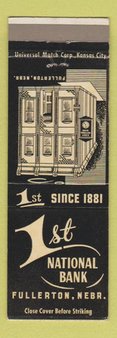 Matchbook Cover - 1st National Bank Fullerton NE
