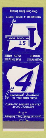 Matchbook Cover - 1st National Bank Martinsville Fieldale Collinsville VA