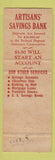 Matchbook Cover - Artisans Savings Bank Wilmington DE WEAR