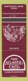Matchbook Cover - Atlantic Cafe Nantucket MA