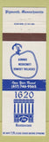 Matchbook Cover - 1620 Restaurant Plymouth MA