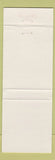 Matchbook Cover - 1620 Restaurant Plymouth MA