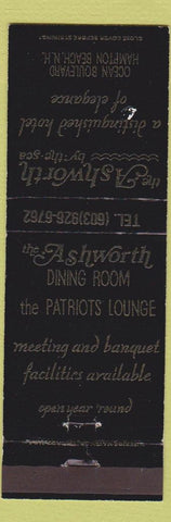 Matchbook Cover - Ashworth Restaurant Hampton Beach NH
