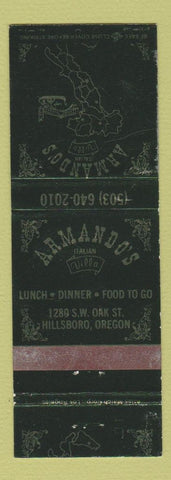 Matchbook Cover - Armando's Italian Villa Hillsboro OR