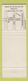 Matchbook Cover - 20th Century Restaurant Lounge Elmhurst IL