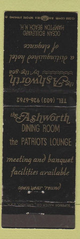 Matchbook Cover - Ashworth Dining Room Hampton Beach NH