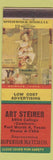 Matchbook Cover - Art Steiner Superior Match Fort Worth TX