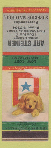 Matchbook Cover - Art Steiner Superior Match Fort Worth TX