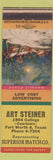Matchbook Cover - Art Steiner Superior Match Fort Worth TX