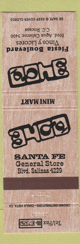 Matchbook Cover - 3400 Mini Mart CA?