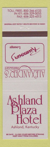 Matchbook Cover - Ashland Plaza Hotel Ashland KY