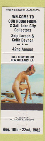 Matchbook Cover - RMS 1982 New Orleans LA Fresno CA pinup