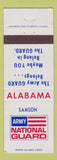 Matchbook Cover - Army National Guard military Samson AL