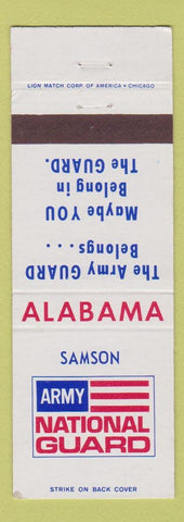 Matchbook Cover - Army National Guard military Samson AL