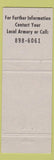 Matchbook Cover - Army National Guard military Samson AL
