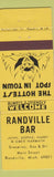 Matchbook Cover - Randville Bar Randville MI oil gas devil