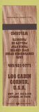Matchbook Cover - Log Cabin Corner Laverne OK