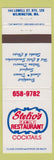 Matchbook Cover - Stelio's Family Restaurant Wilmington MA