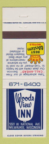 Matchbook Cover - Woods View Inn Milwaukee WI Best Western
