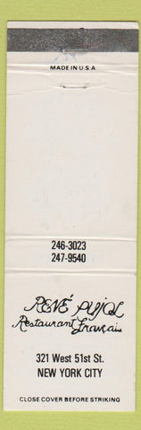 Matchbook Cover - Rene Pujol Restaurant French New York City