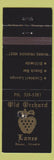 Matchbook Cover - Old Orchard Lanes Bowling billiards Savoy IL