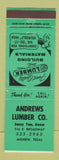 Matchbook Cover - Andrews Lumber Andrew TX