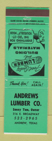Matchbook Cover - Andrews Lumber Andrew TX