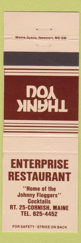 Matchbook Cover - Enterprise Restaurant Cornish ME