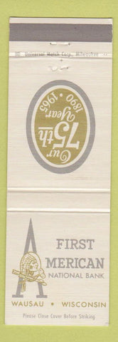 Matchbook Cover - First American National Bank Wausau WI