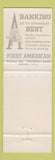 Matchbook Cover - First American National Bank Wausau WI