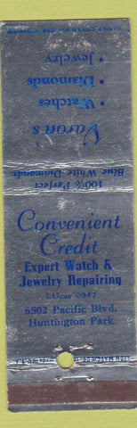Matchbook Cover - Varon's Jewelery Huntington Park CA WEAR