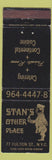 Matchbook Cover - Stan's Other Place New York City