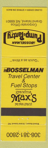 Matchbook Cover - Pump and Pantry Bosselman Truck Stop Grand Island NE