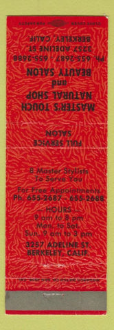 Matchbook Cover - Master's Touch Beauty Salon Berkeley CA