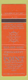 Matchbook Cover - The Point Restaurant White Ricer Junction VT