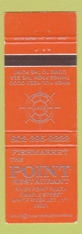 Matchbook Cover - The Point Restaurant White Ricer Junction VT