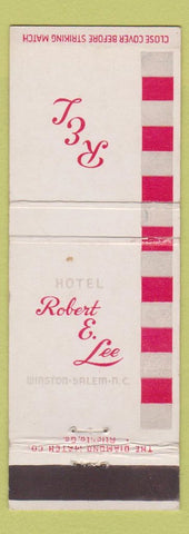 Matchbook Cover - Robert E Lee Hotel Winston Salem NC