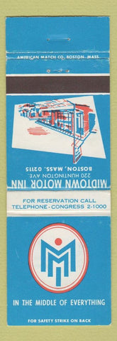 Matchbook Cover - Midtown Motor Inn Boston MA