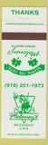 Matchbook Cover - Moloney's Restaurant Pub Broken Arrow OK
