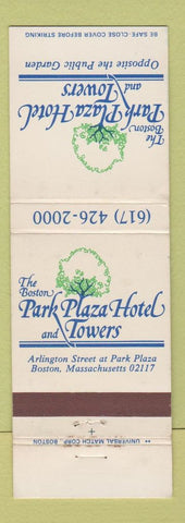Matchbook Cover - Park Plaza Hotel Towers Boston MA