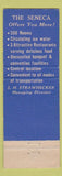 Matchbook Cover - Hotel Seneca Rochester NY