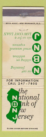 Matchbook Cover - National Bank Metuchen Middlesex New Brunswick NJ WEAR
