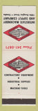 Matchbook Cover - Interstate Machinery Supply Omaha NE