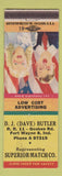 Matchbook Cover - Dave Butler Superior Match Fort Wayne IN