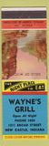 Matchbook Cover - Wayne's Grill New Castle IN