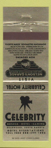 Matchbook Cover - Celebrity Musuem Hotel Casino Motorcycle Museum Deadwood SD
