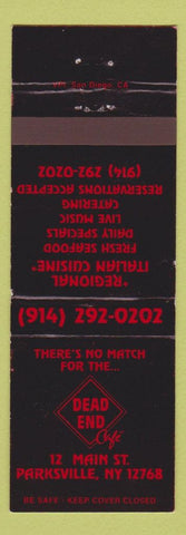 Matchbook Cover - Dead End Cafe Parksville NY Italian
