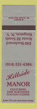 Matchbook Cover - Hillside Manor Italian Restaurant Kingston NY
