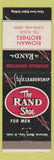 Matchbook Cover - Rand Shoes Richman Brothers Cleveland OH